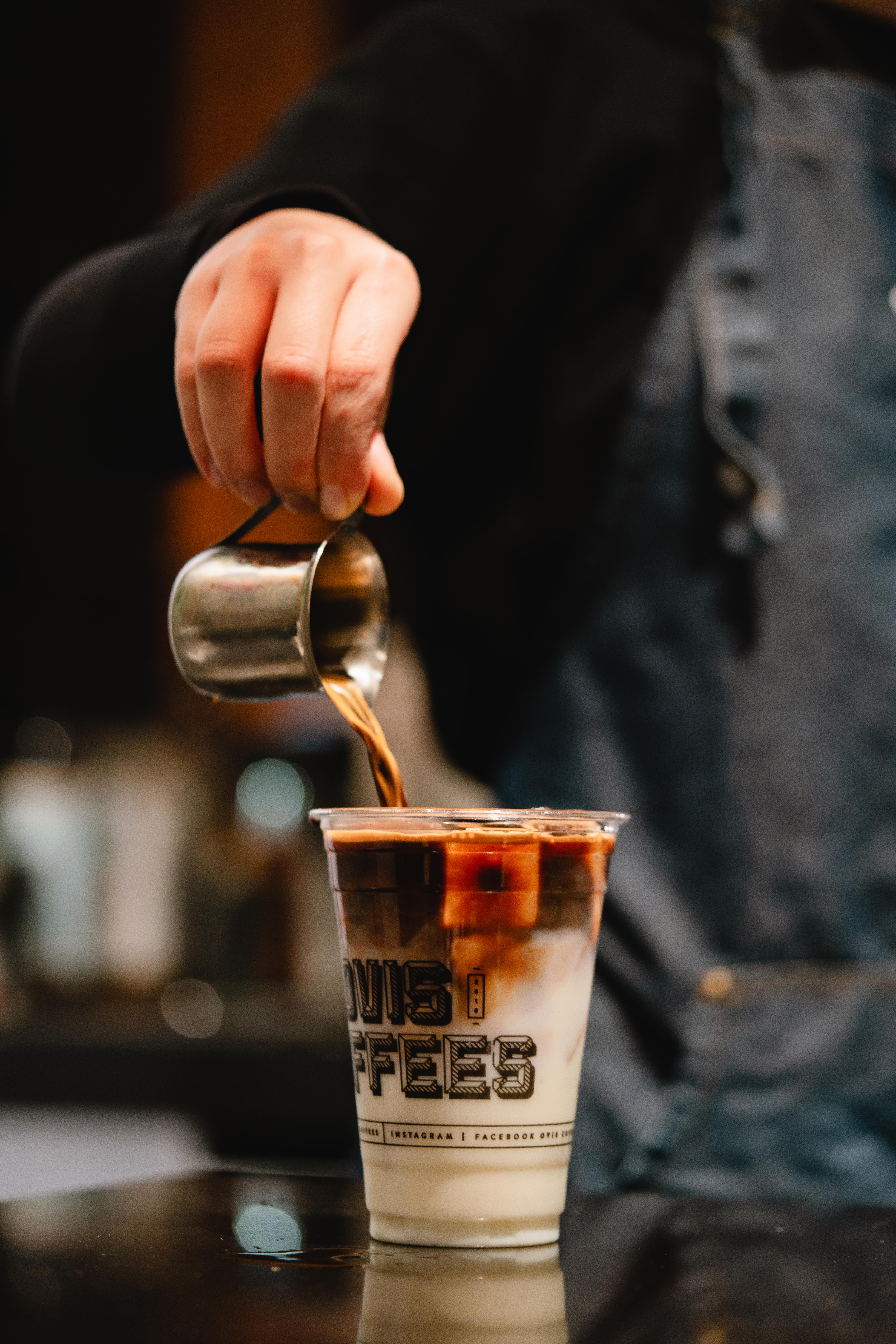 Ice Coffee pouring