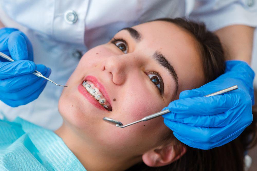 with braces