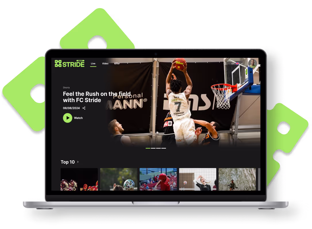 Mockup of stride website