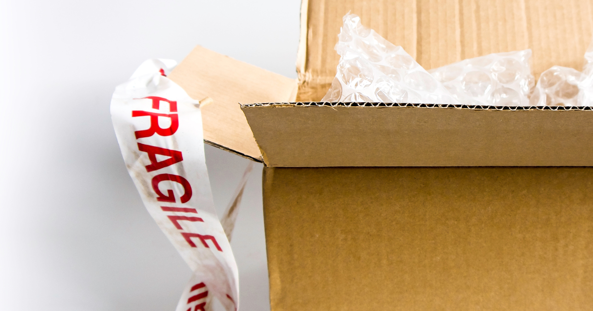 Custom fragile packaging with die-cut foam insert
