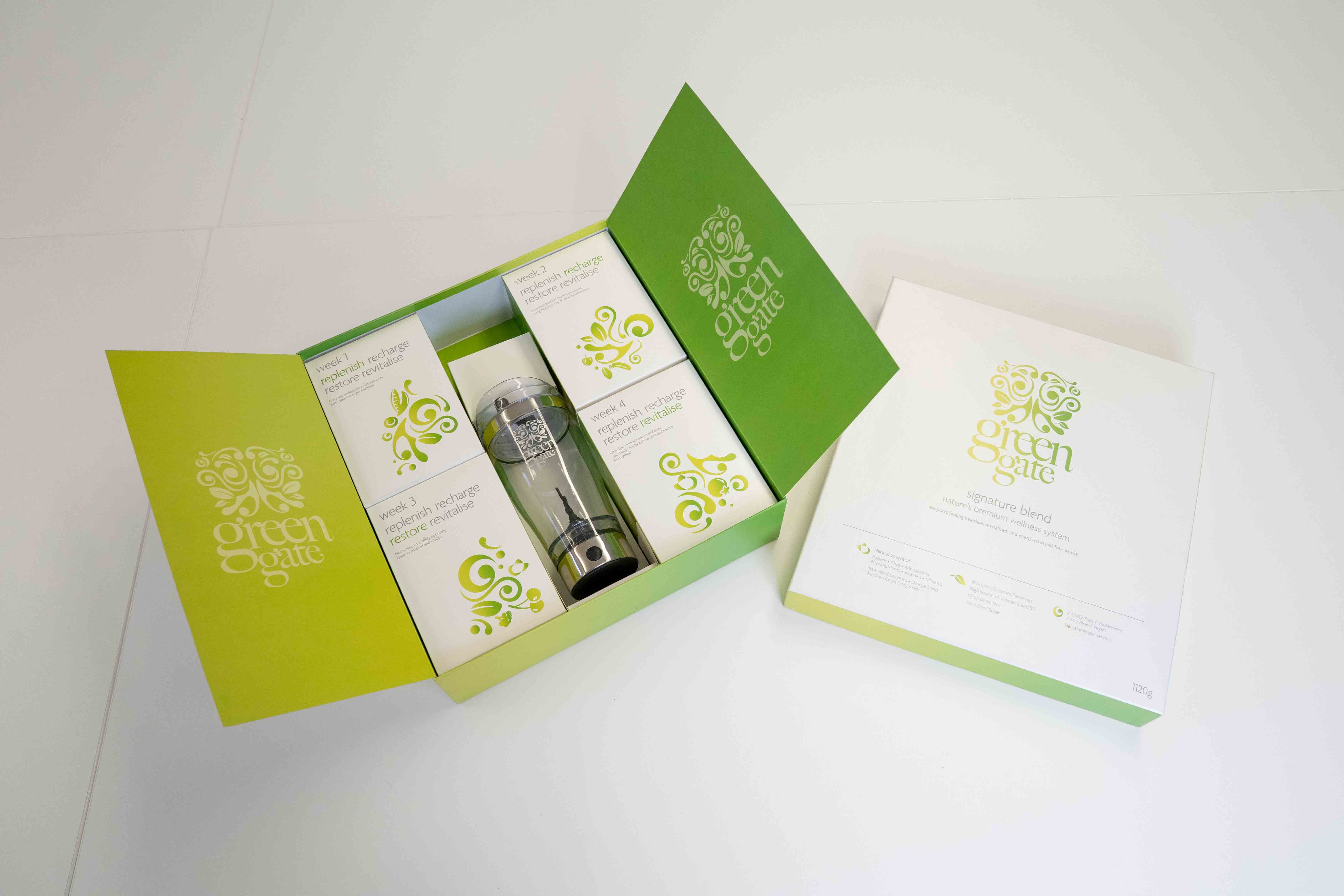 Stack of custom printed cardboard boxes