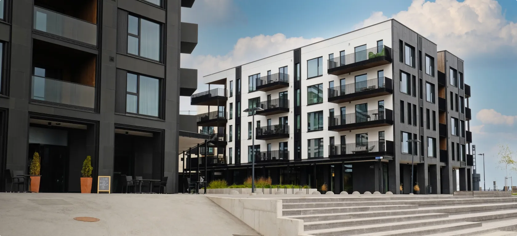 Isolated luxury house side view