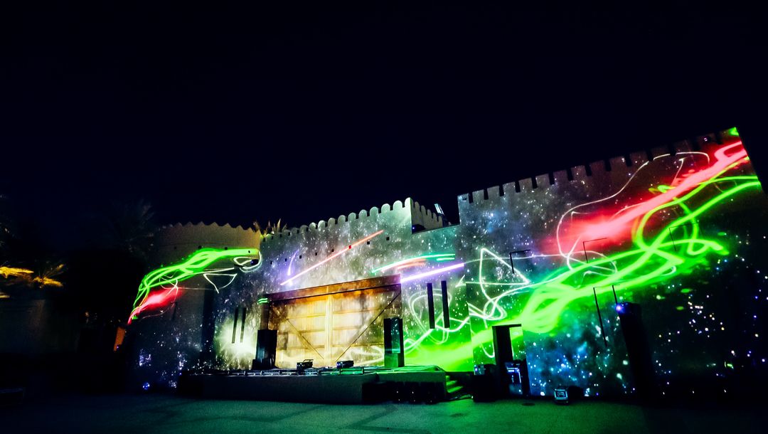 UAE Ministry of Defence gala laser and projection mapping