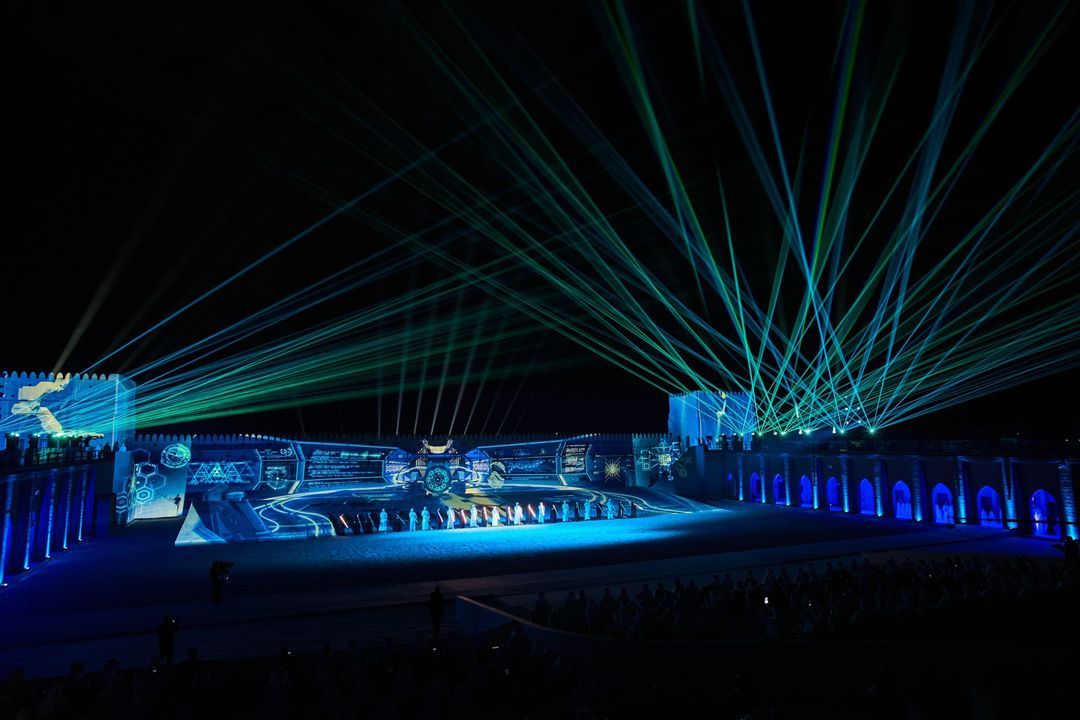 54th UAE National Day laser show at Al Dhafra Fort