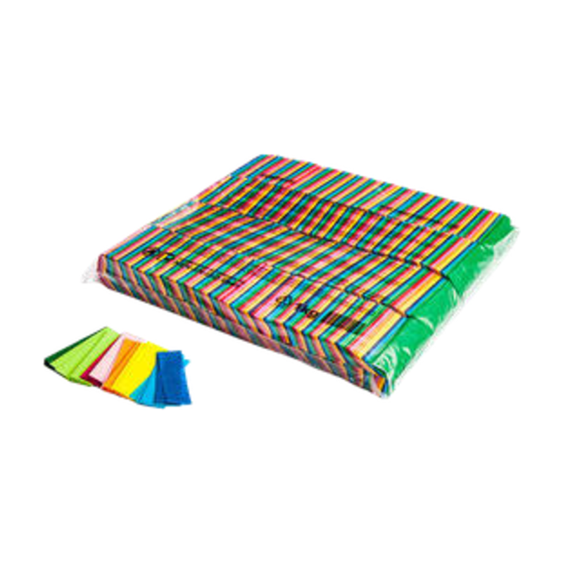 Multicoloured biodegradable paper confetti 55x17mm