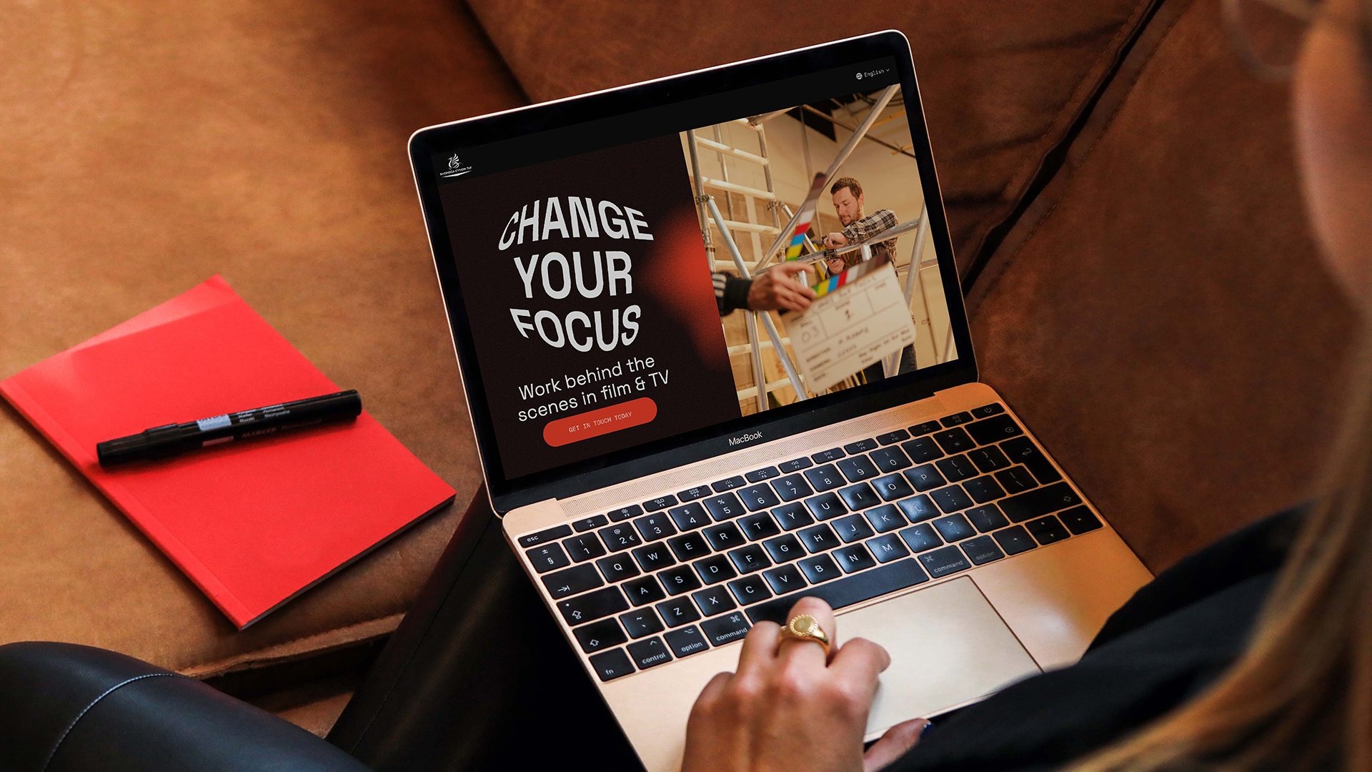 Website landing page design of Change Your Focus