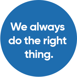 We always do the right thing circle
