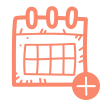 Icône d'un calendrier avec un symbole plus indiquant l'ajout d'un événement.