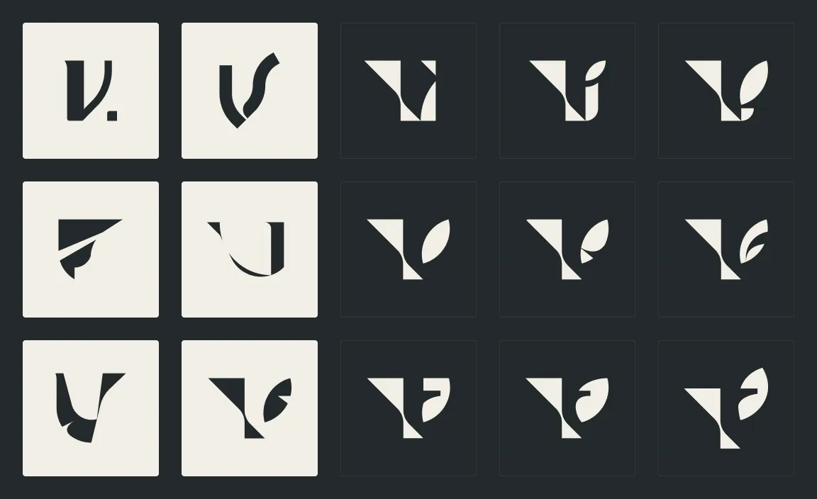 Six variations of the text 'Bloom UP' logo on a dark blue background in different fonts and styles, including bold, playful, and decorative, with one version featuring leaves sprouting from the letter P.