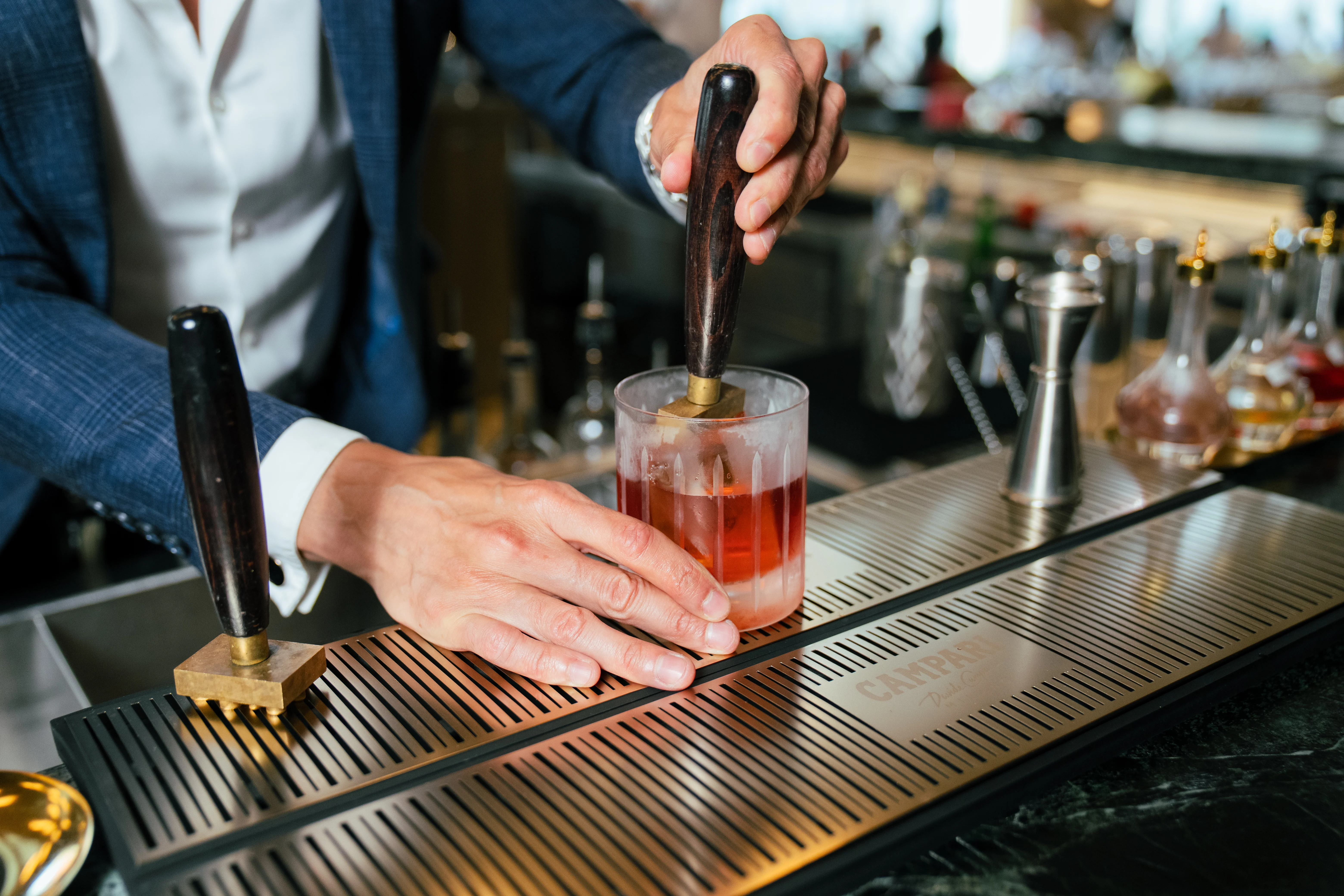 The bar at ALBA, Italian restaurant in Knightsbridge