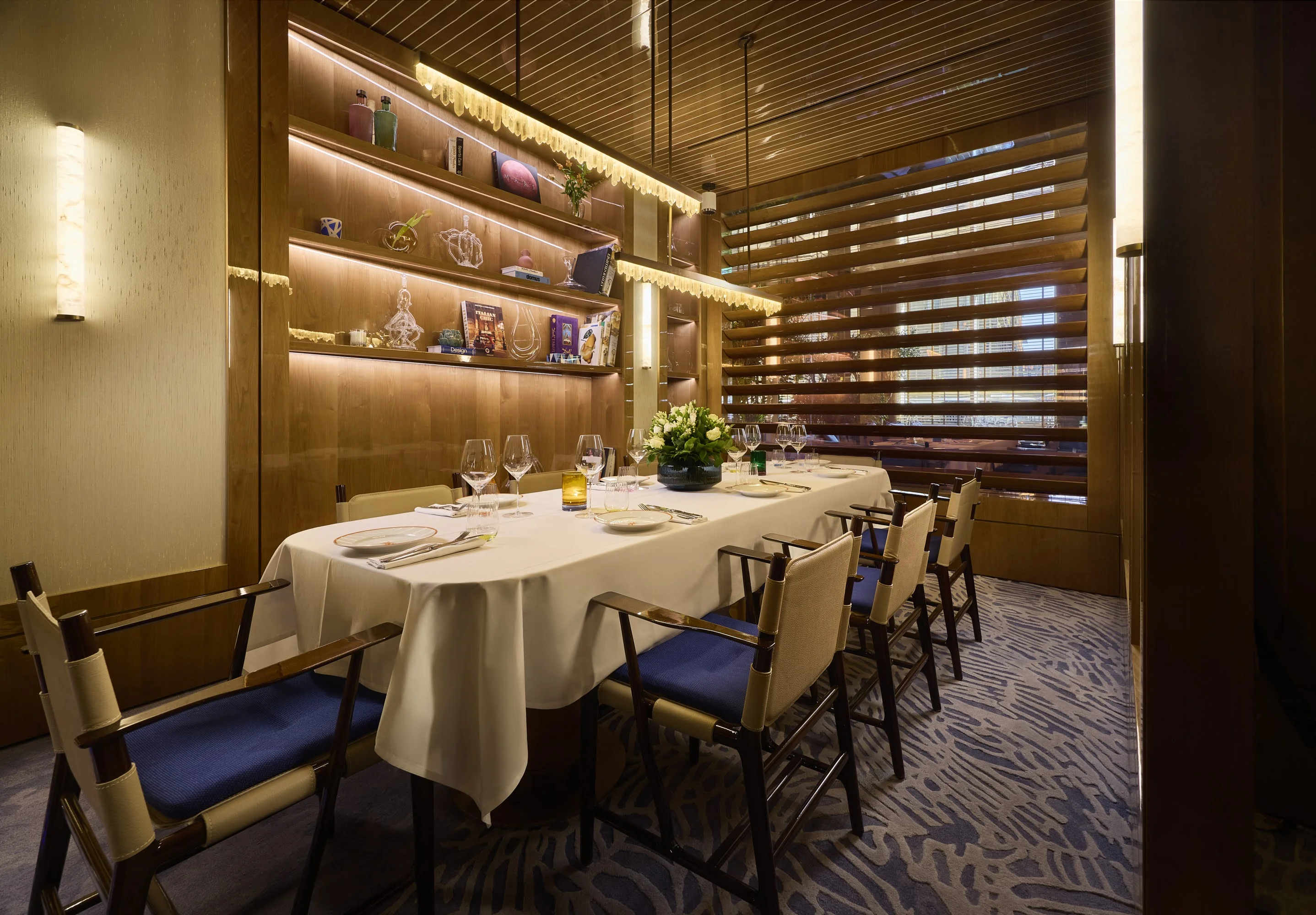 The Cabina del Capitano private dining room at ALBA, Italian restaurant in Knightsbridge