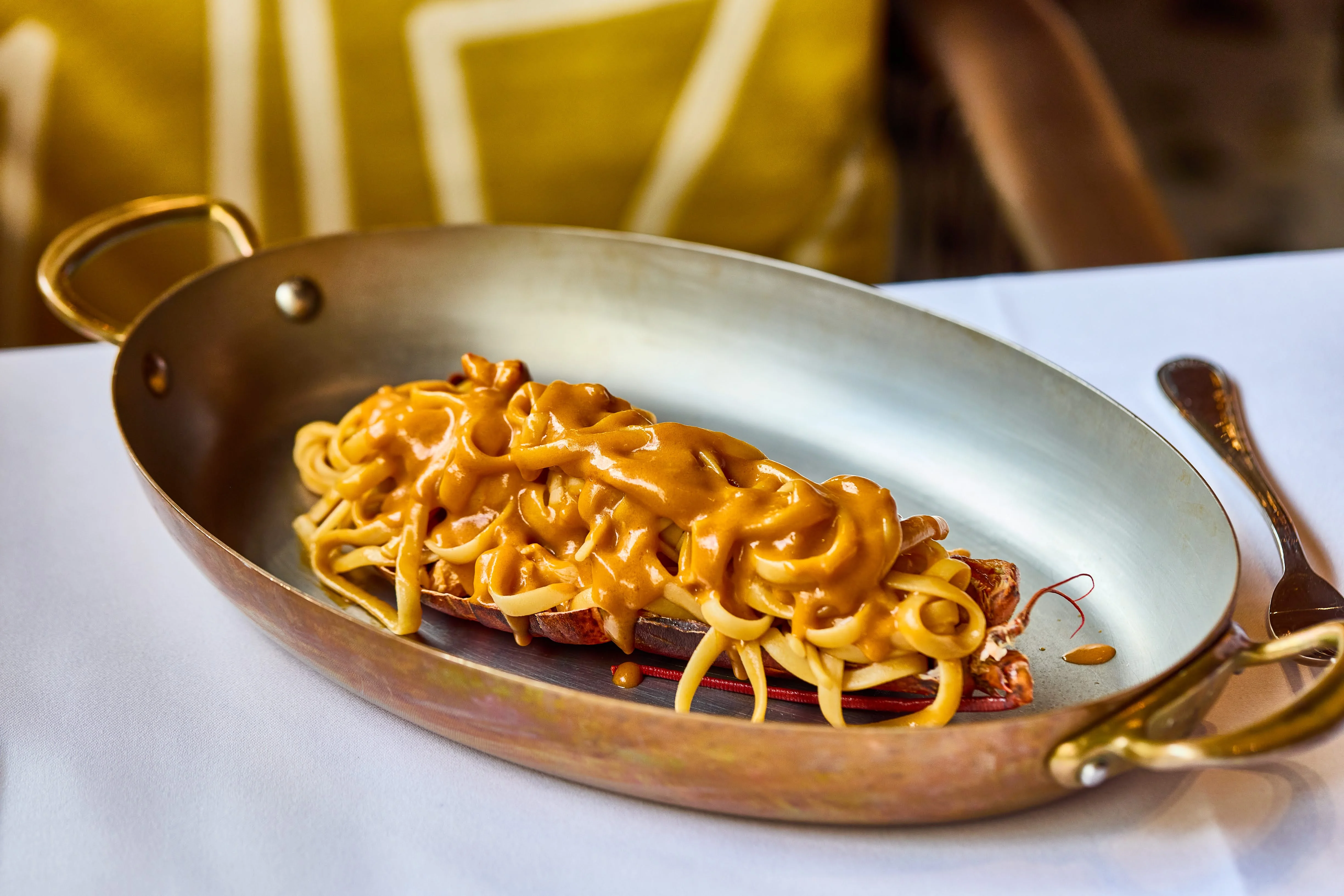 Lobster linguine at ALBA, Italian restaurant in Knightsbridge