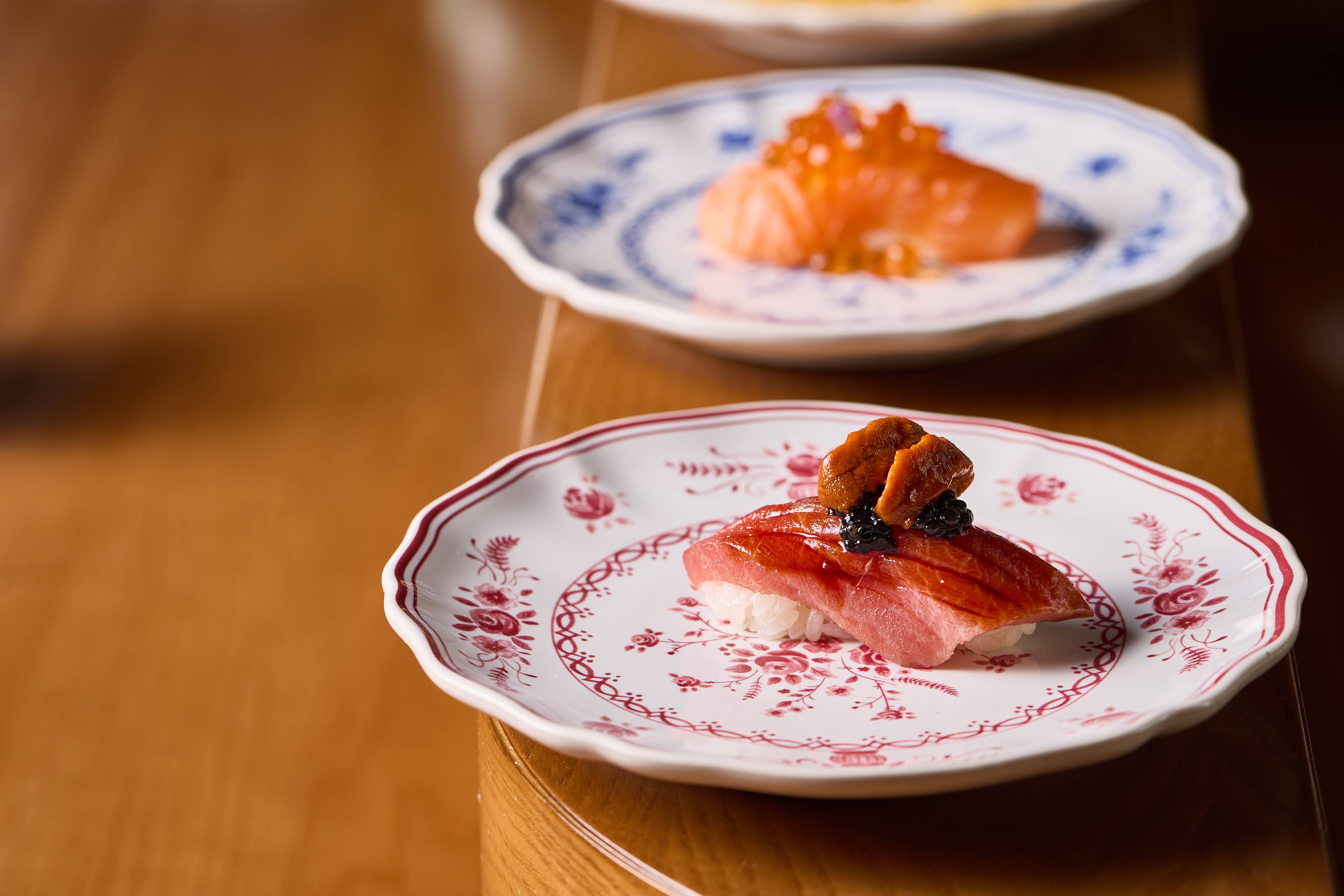 Nigiri tray with chopsticks