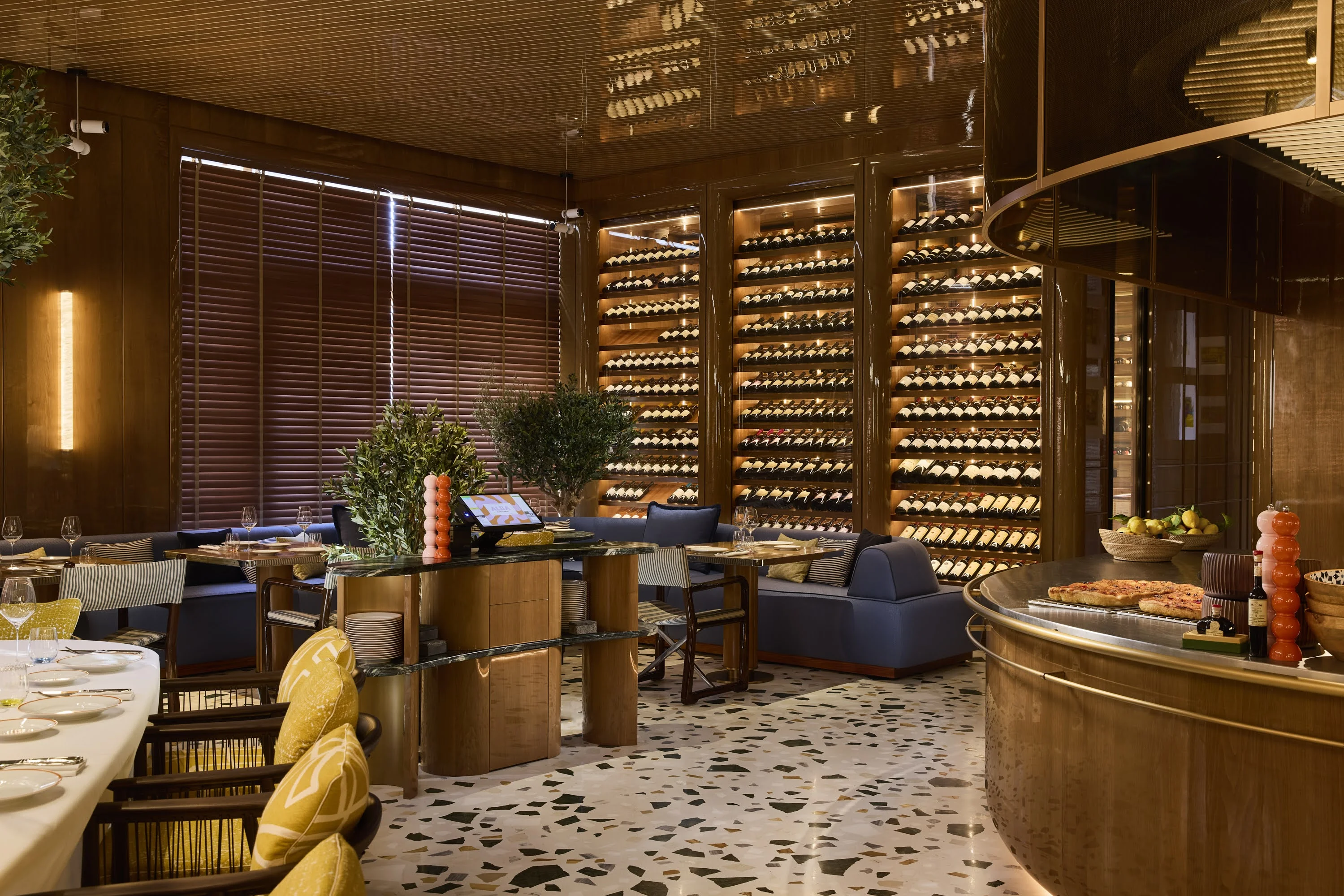 ALBA London's dining room on the Knightsbridge-Chelsea border