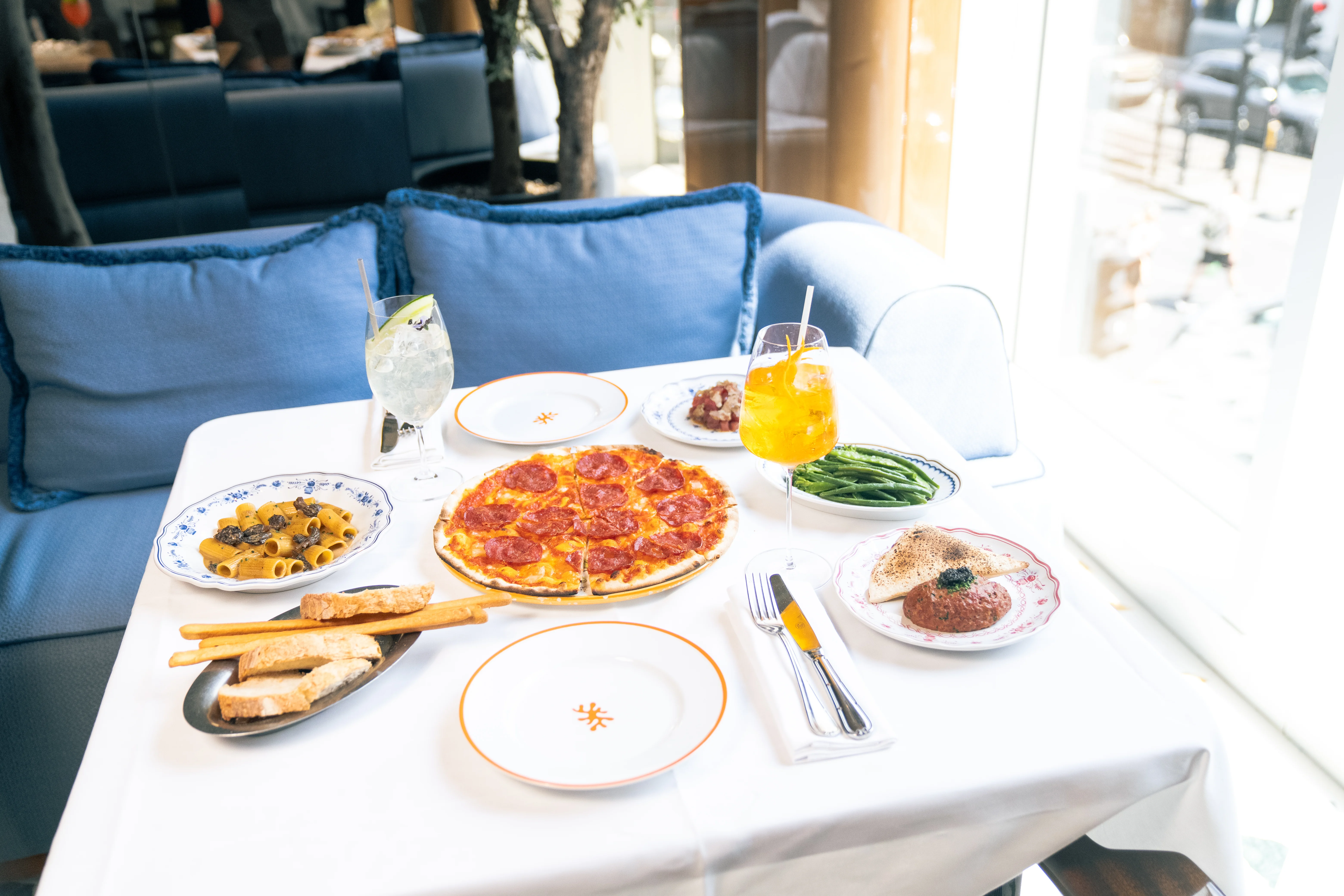 Wood-fired pizza at ALBA London