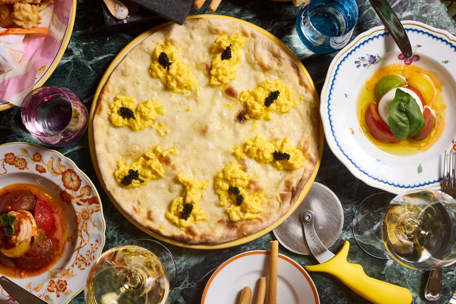Italian Sunday lunch spread at ALBA London