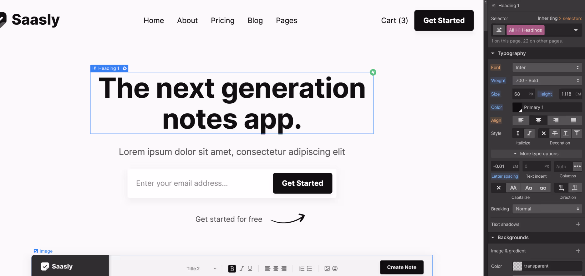 Typography - Saasly Webflow Template