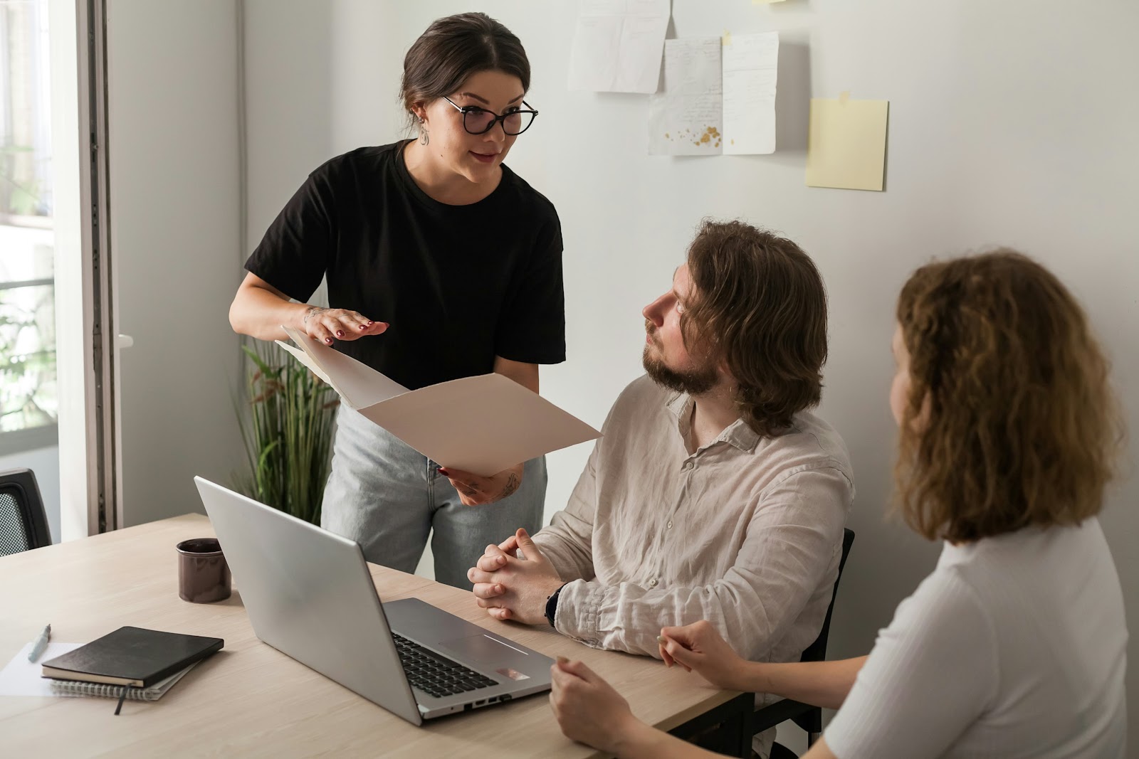 A team meeting to discuss business priorities.