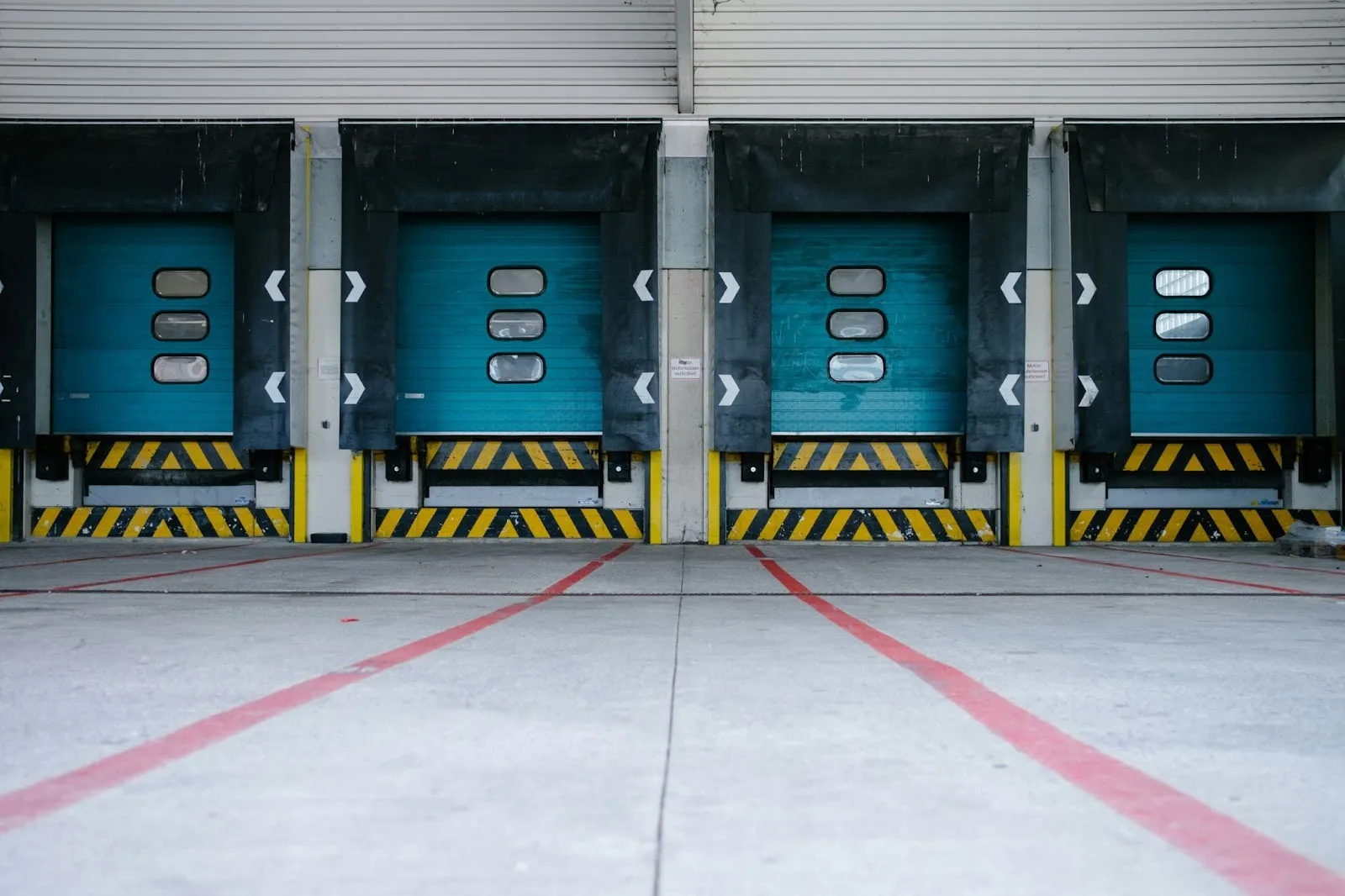 Docking bay of a small shipping carrier.
