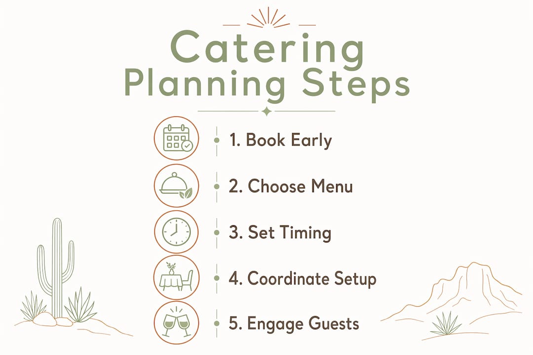 Infographic outlining steps for late night catering