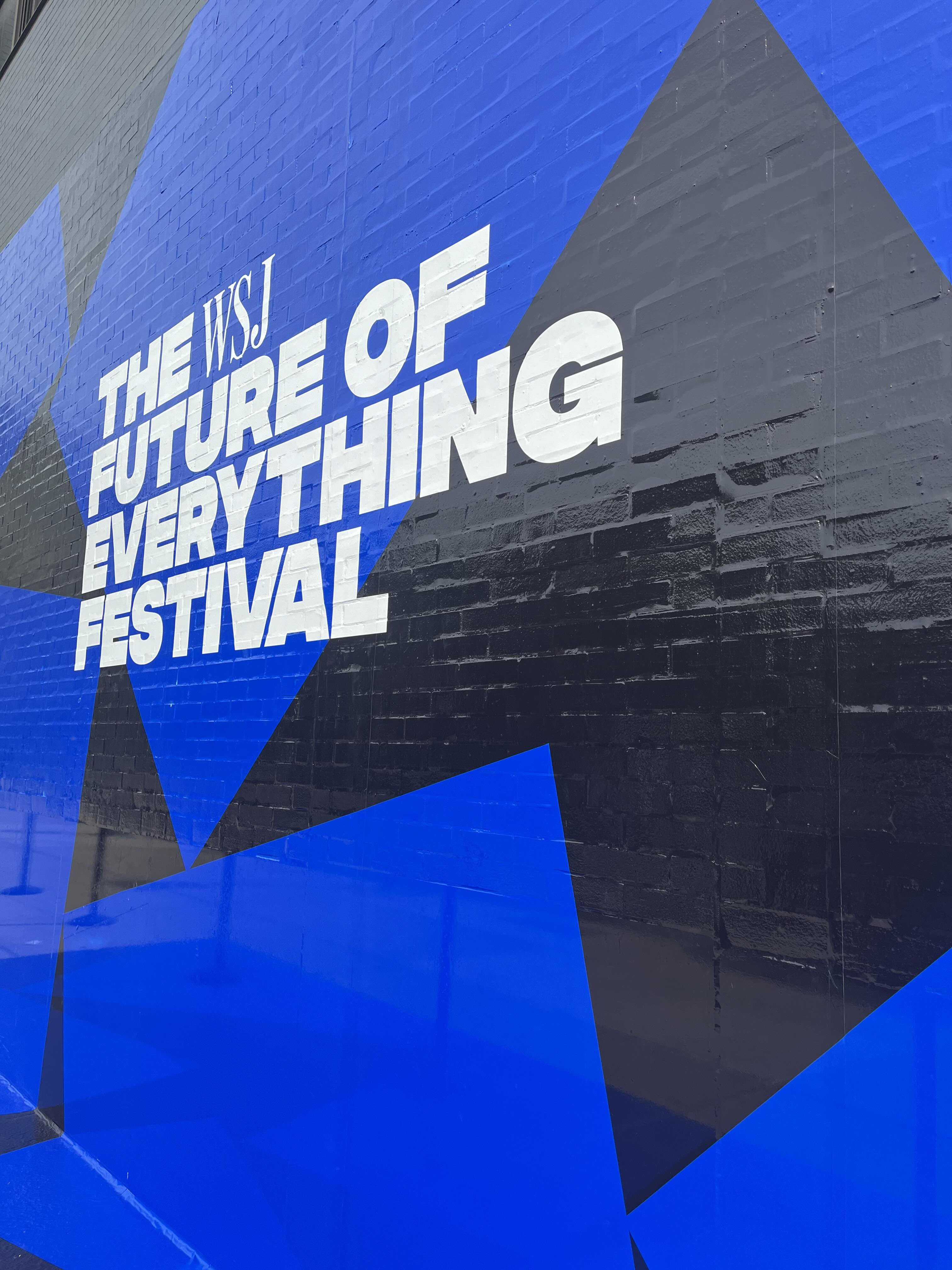 A mural outside the Wall Street Journal's Future of Everything Festival