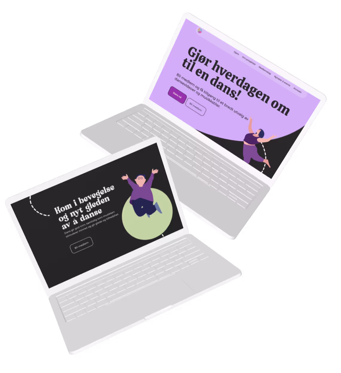 Images of Dancing for Dementia landingpage