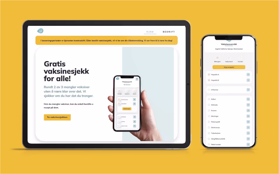 Screen shot of Flokki landing page and app dashboard