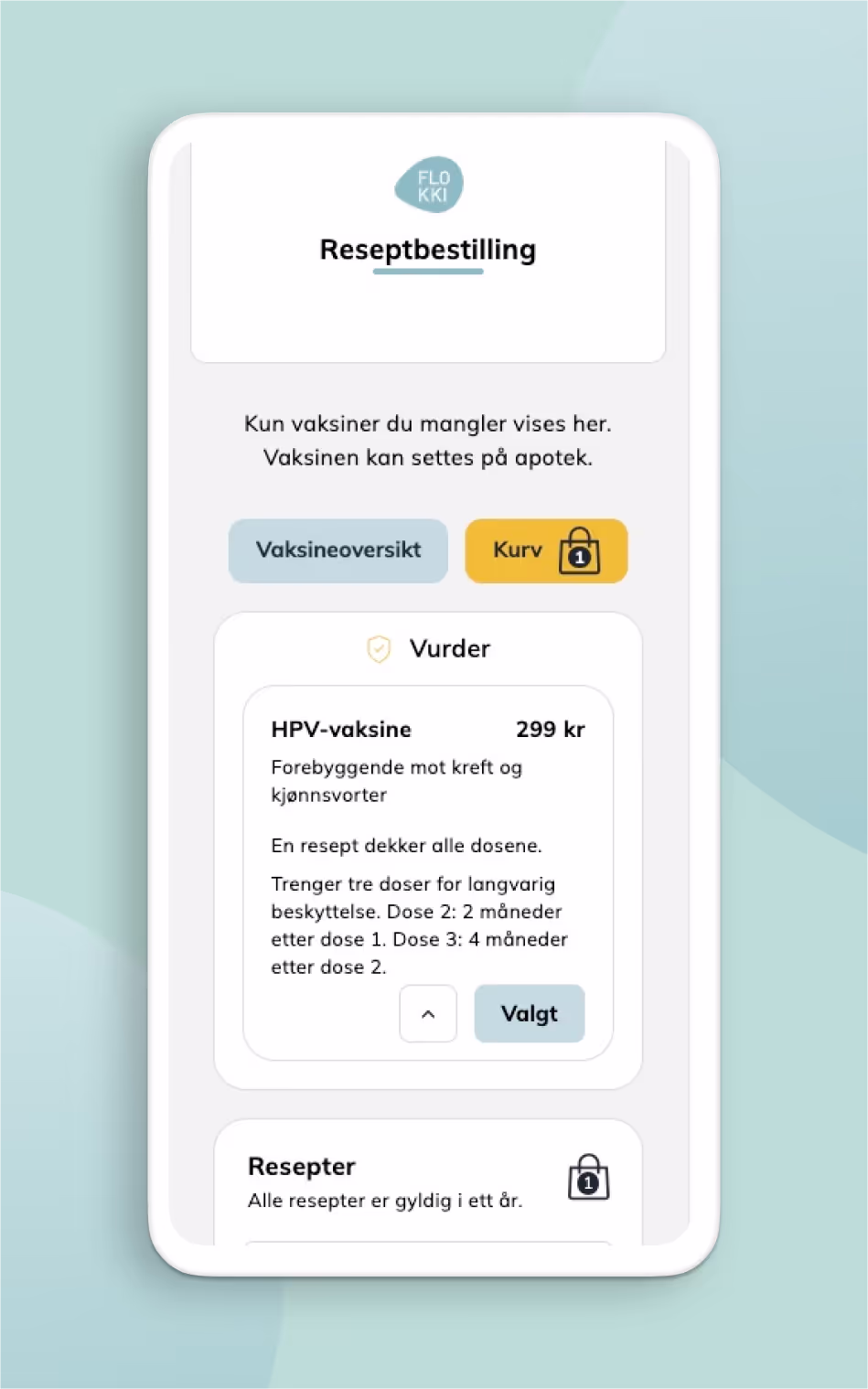 App mockup from shopping bad on Flokki