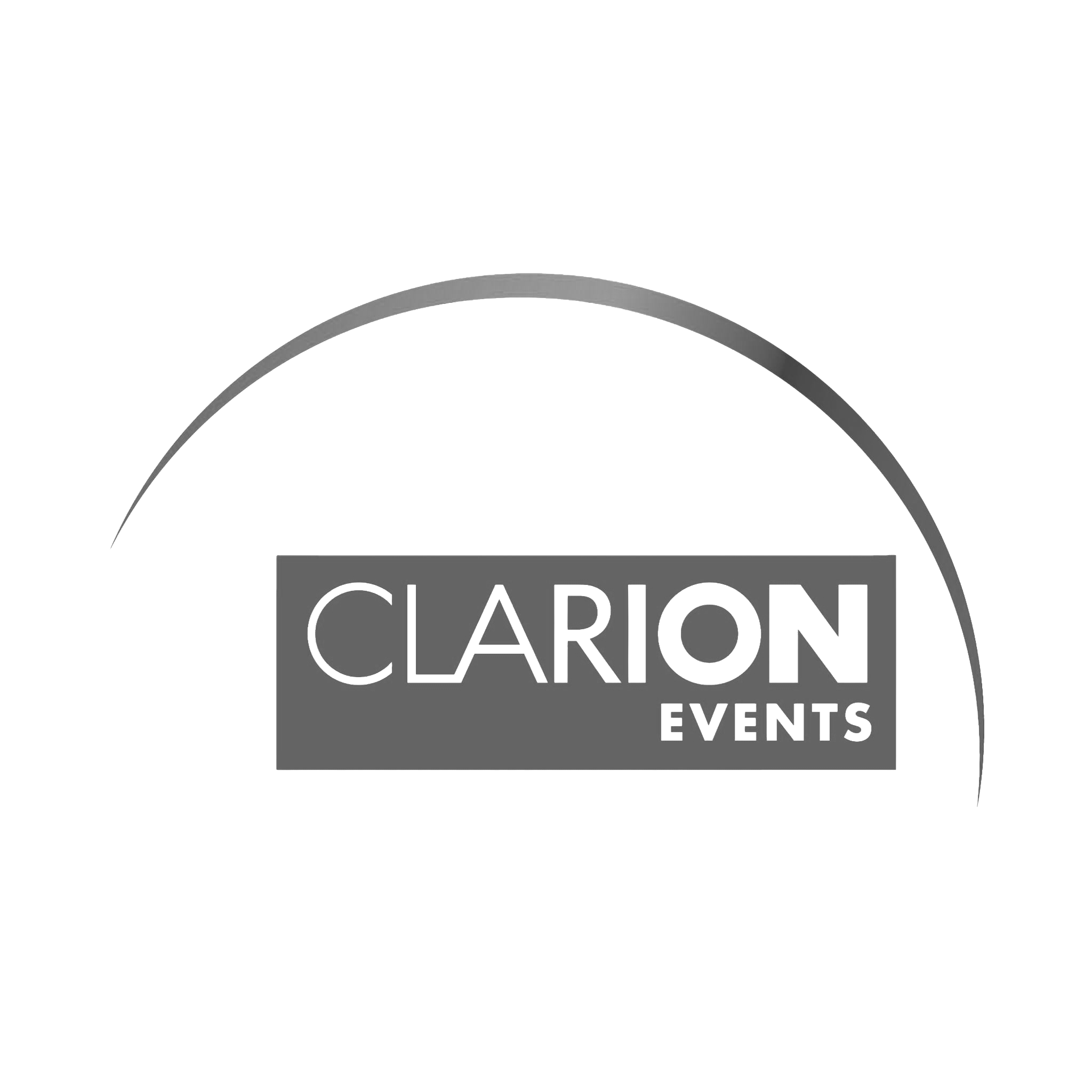 Clarion Events logo with the text 'CLARION EVENTS' and a curved arc above.