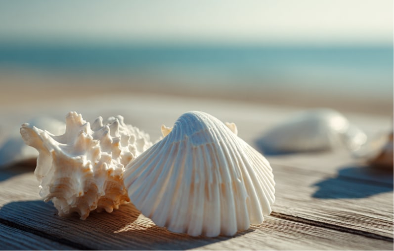 Muscheln am Strand