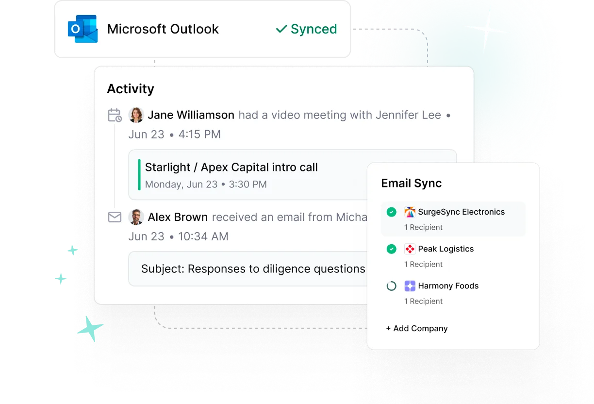A computer screen with two email notifications on it.