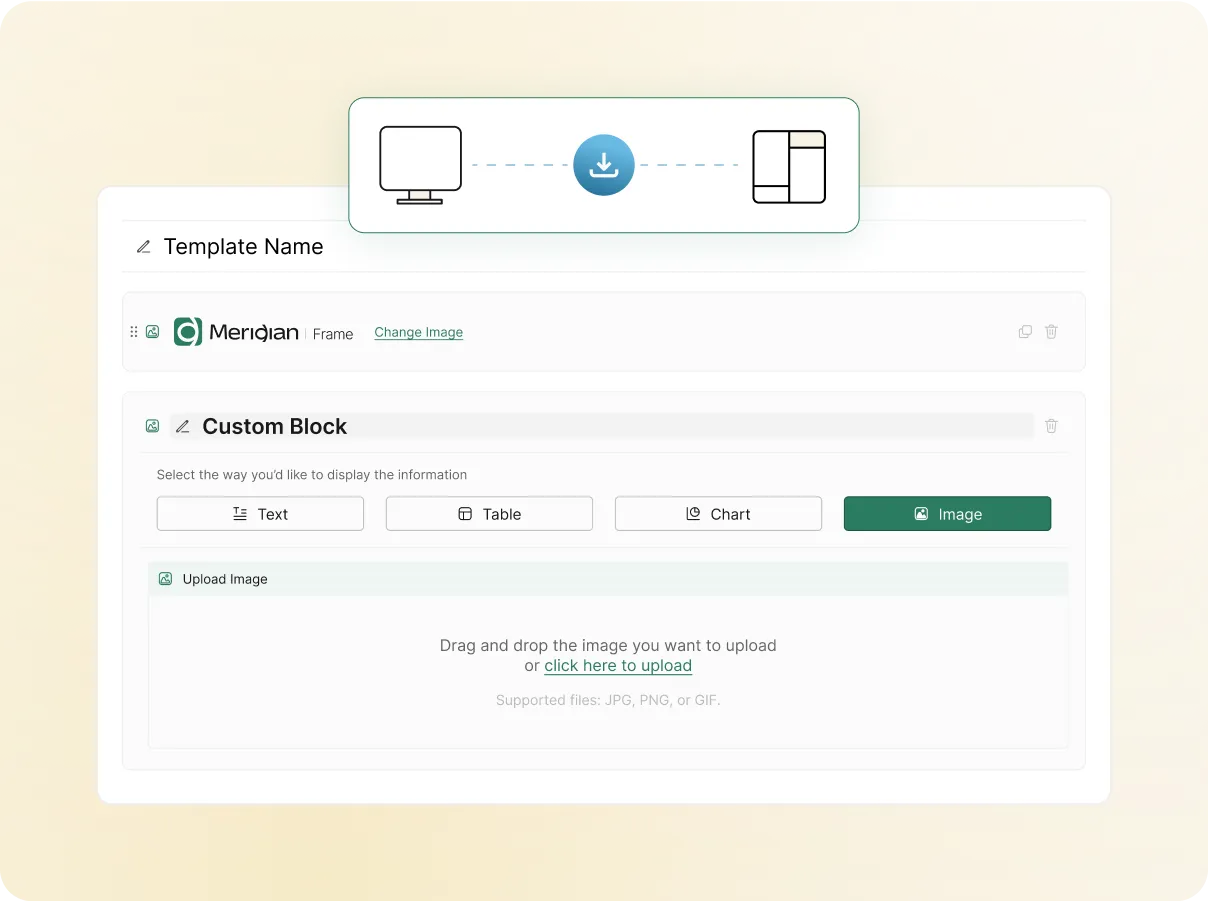 A screenshot of a form page with a custom block.