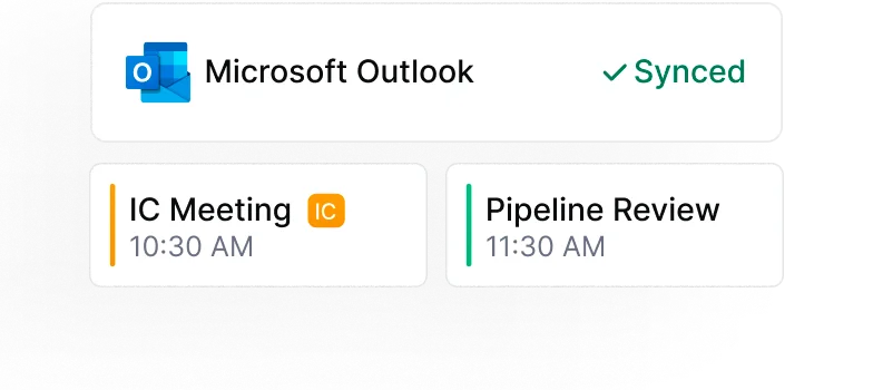 Three different logos for microsoft outlook and sync.