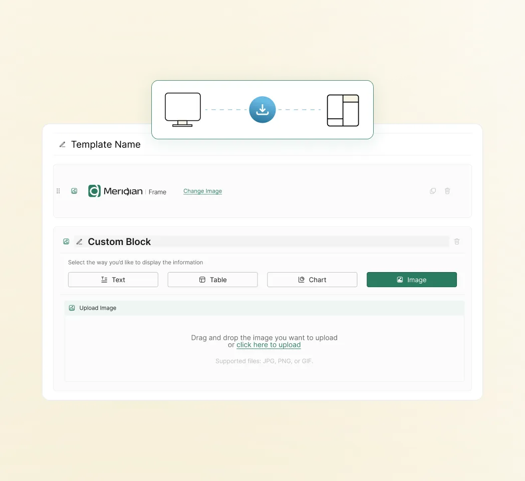 A screenshot of a form page with a custom block.