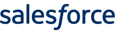 Salesforce company logo in blue lowercase letters.