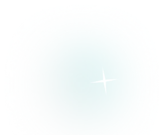 Blue circular blur with a white star-shaped sparkle near the right center.
