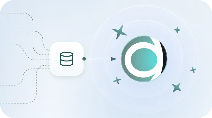 Existing CRM data flowing through an API connection into Meridian