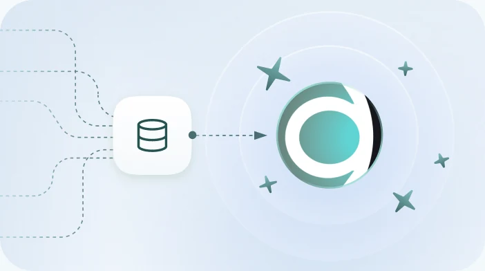 Existing CRM data flowing through an API connection into Meridian