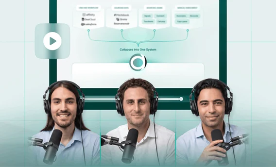 Webinar hosts recording a Meridian podcast