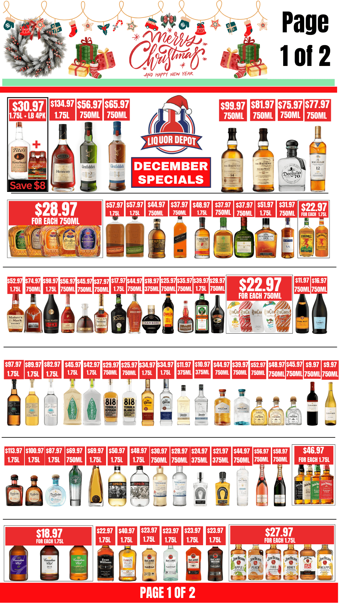 Liquor Depot's May ad specials on beer, wine and liquor.