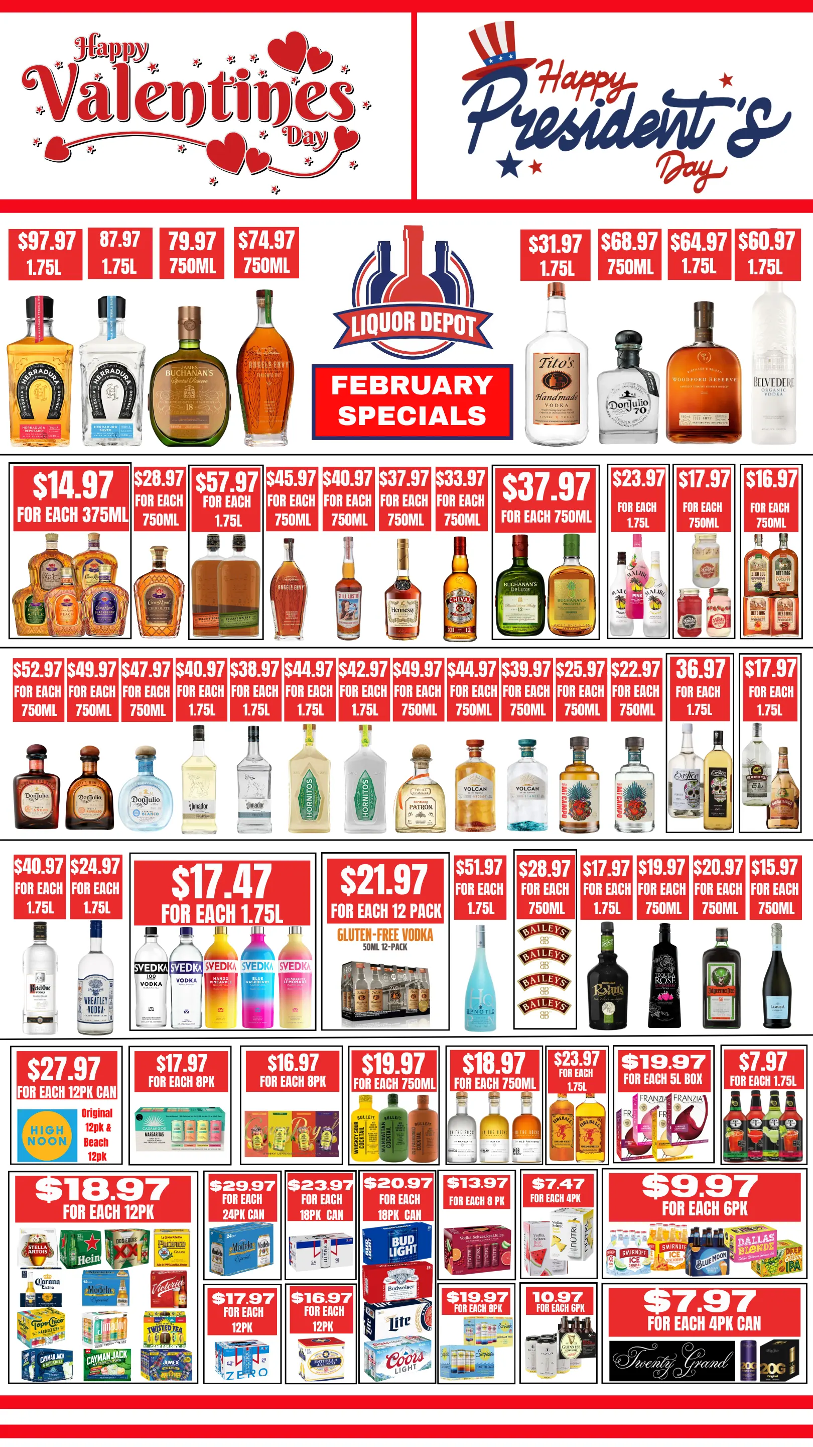 Liquor Depot's February 2026 ad specials for great deals on wine, beer and spirits.