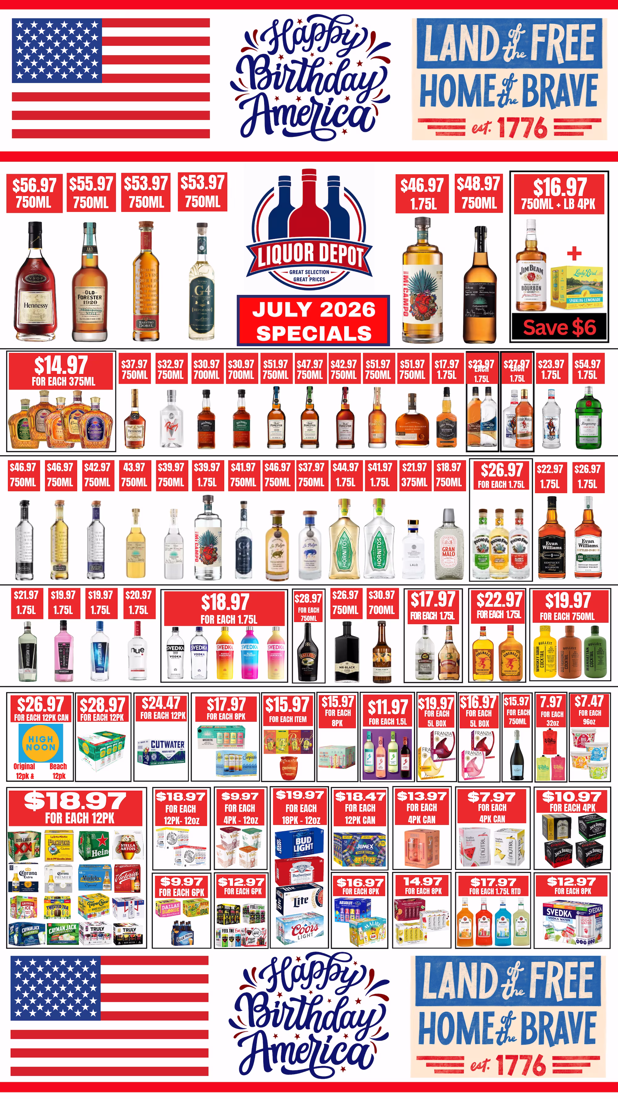 Liquor Depot's February 2026 ad specials for great deals on wine, beer and spirits.