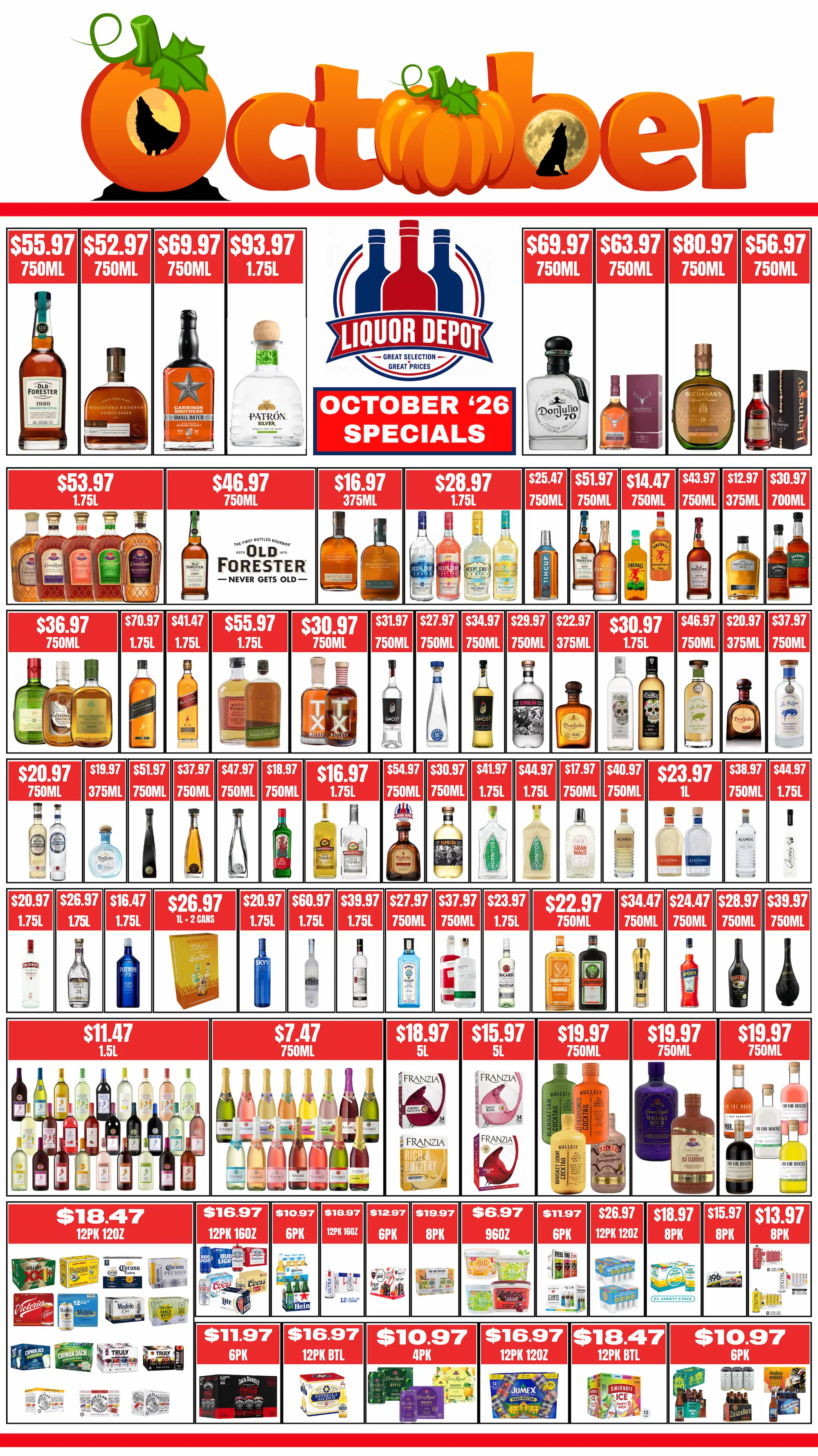 Liquor Depot's February 2026 ad specials for great deals on wine, beer and spirits.