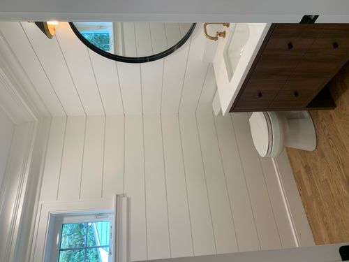 Custom bathroom cabinets by Gath Woodworking in Dracut, MA