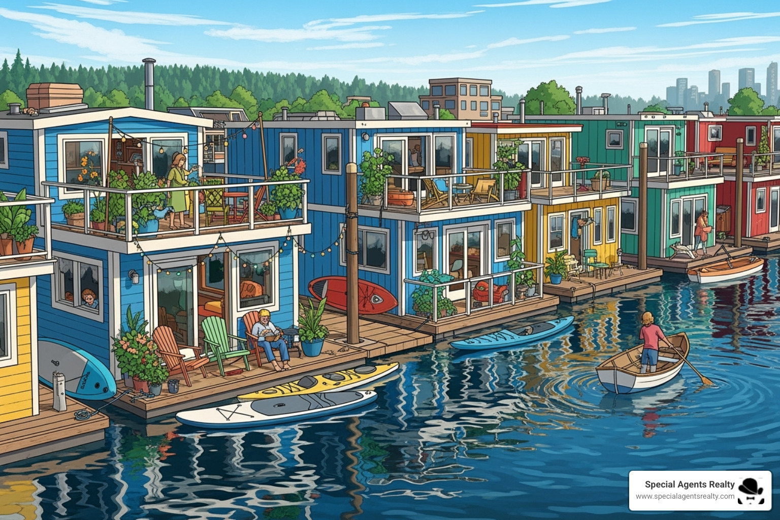 vibrant houseboat community like Seattle's Lake Union - buying a houseboat tips vibrant houseboat community like Seattle's Lake Union - buying a houseboat tips