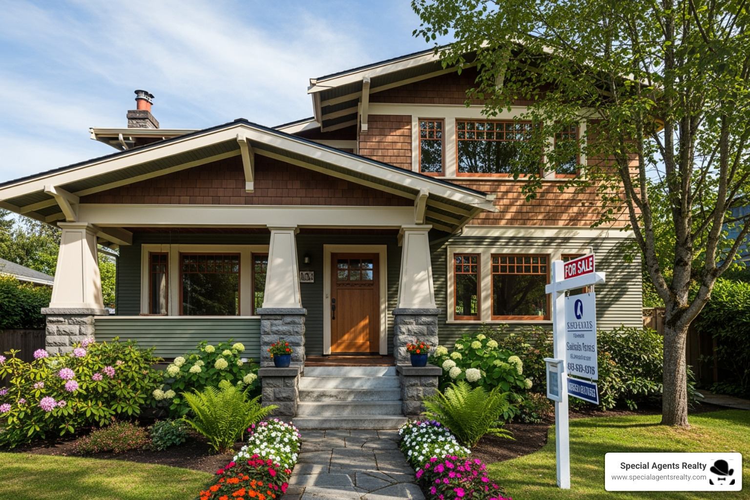 Classic Ballard craftsman home with a "For Sale" sign - my home won't sell in ballard wa