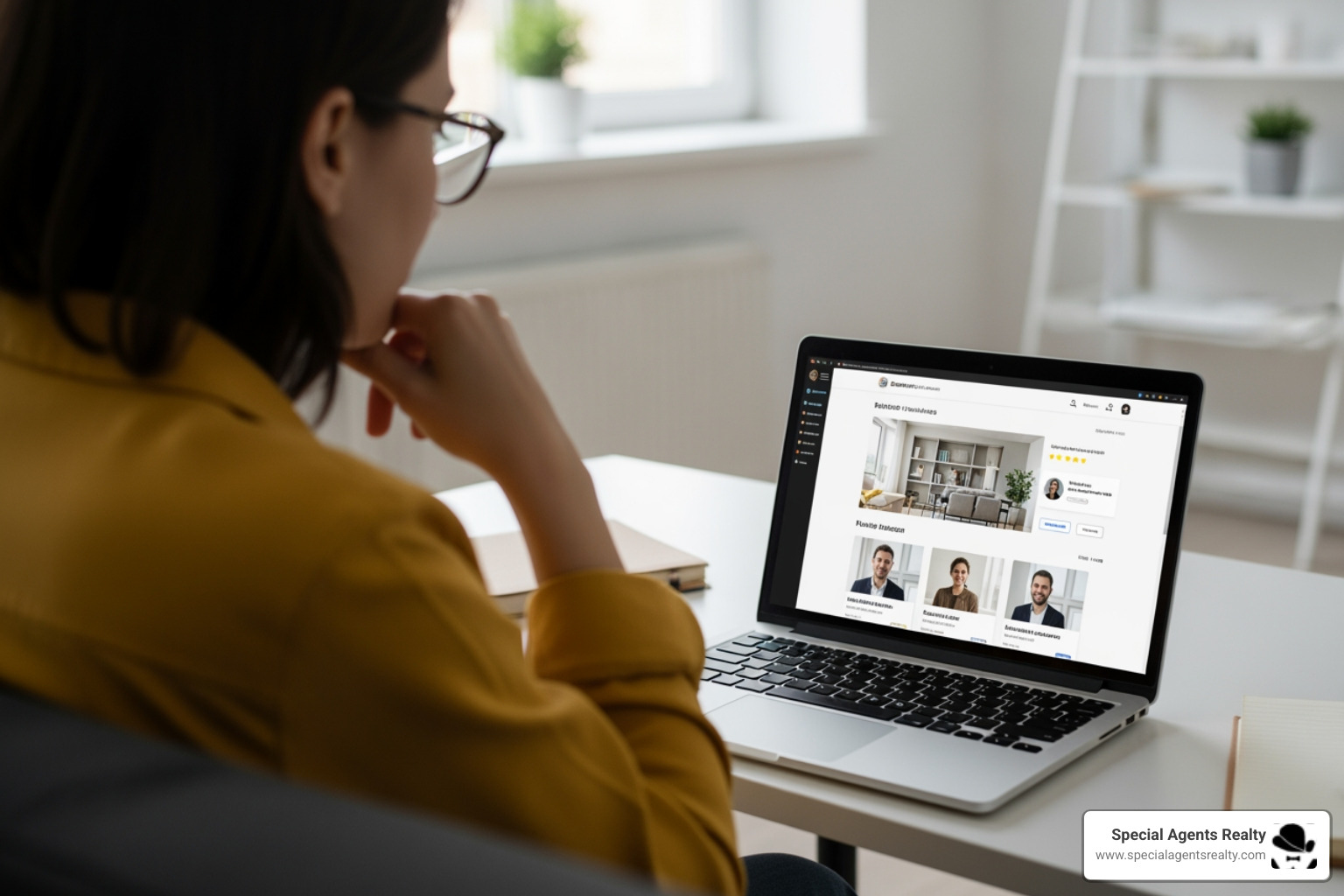 person reading online reviews for real estate agents on a laptop - best realtor near me in interbay wa person reading online reviews for real estate agents on a laptop - best realtor near me in interbay wa