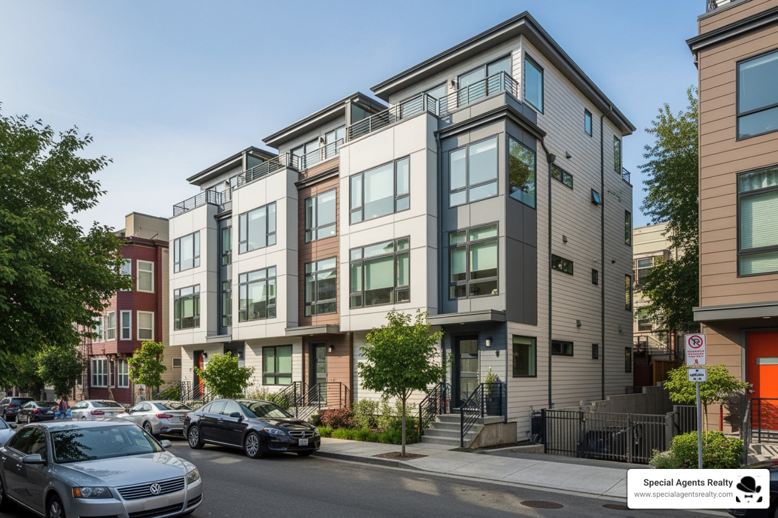 A modern townhouse in Capitol Hill, showcasing contemporary urban living - upsizing realtor in capitol hill wa