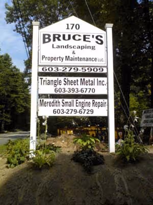Bruce'a Landscaping sign