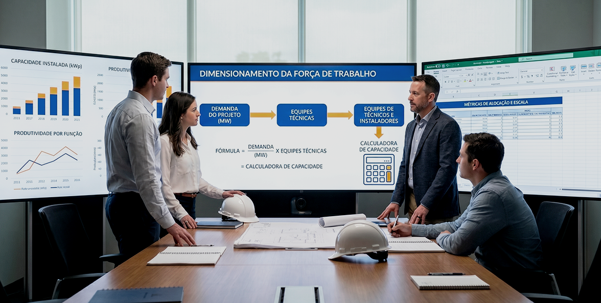 Como calcular o dimensionamento de equipe técnica em integradora solar